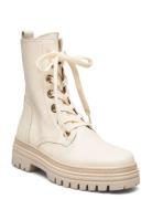 Gabor Laced Ankle Boot Beige