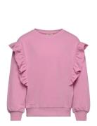 Kids Only Kmgnew Ofelia L/S Frill O-Neck Ub Swt Rosa