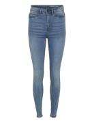 NOISY MAY Nmcallie Hw Skinny Jean Vi059Lb Fwd Noos Blå