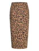 Coster Copenhagen Skirt In Blurry Leo Print Beige