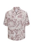 ONLY & SONS Onsden Life Rlx Ss Graphic Aop Shirt Rosa