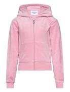 Juicy Couture Tonal Zip Through Hoodie Rosa