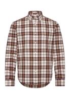 GANT Reg Ut Brushed Oxford Check Shirt Beige