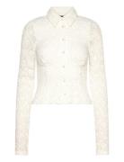 ROTATE Birger Christensen Lace Fitted Shirt Vit