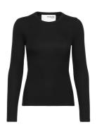 Selected Femme Slfdianna Ls O-Neck Top Noos Svart