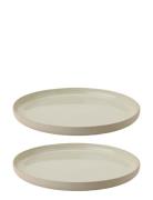 Stelton Emma Dinner Plate Ø 24 Cm 2 Pcs Grey Beige