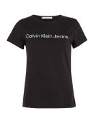 Calvin Klein Jeans Core Instit Logo Slim Fit Tee Svart