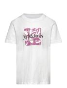 Jack & J S Jorlafayette Branding Tee Ss Crew Mni Vit