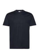 Mango Mercerised Slim-Fit T-Shirt Marinblå