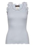Rosemunde Rwbabette Silk Sl U-Neck Long Lace Blå