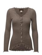 Rosemunde Silk Cardigan W/ Lace Beige