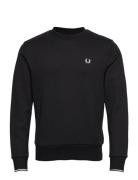 Fred Perry Crew Neck Sweatshirt Svart