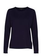 Soft Rebels Srmarla O-Neck Knit Roll Edge Blå