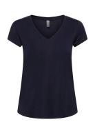 Culture Cupoppy V-Neck T-Shirt Marinblå