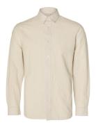 Selected Homme Slhslim-New Linen Shirt Ls Noos Beige