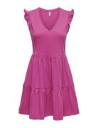 ONLY Onlmay Cap Sleev Fril Dress Jrs Noos Rosa