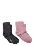 Minymo Ankle Sock W. Lurex Rosa