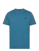 Fred Perry C Tape Ringer T-Shirt Blå