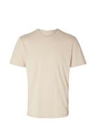 Selected Homme Slhaspen Mini Str Ss O-Neck Tee Noos Kräm