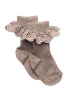 Mp Denmark Lisa Socks - Lace Brun