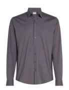 Calvin Klein Poplin Stretch Slim Shirt Grå