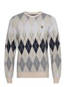 Lyle & Scott British Argyle Crew Neck Grå