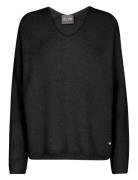 MOS MOSH Thora V-Neck Knit Svart