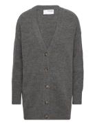 Selected Femme Slfmaline Ls Knit Long Cardigan Noos Grå