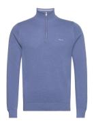 GANT Cotton Pique Halfzip Blå