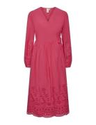 YAS Yasluma Ls Long Wrap Dress S. Noos Rosa