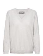 MOS MOSH Mmarlie Cashmere V-Neck Knit Grå