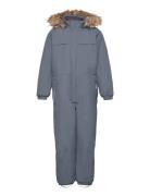 Color Kids Coverall W. Fake Fur Blå