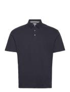 Jack & J S Jprcc Soft Linen Blend Ss Polo Marinblå