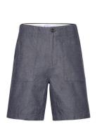 Knowledge Cotton Apparel Flint Wide Slub Yarn Shorts - Gots/ Blå