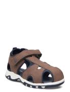 Color Kids Baby Sandals W. Velcro Strap Brun