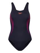 Speedo Womens Placement Muscleback Marinblå