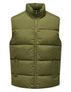 ONLY & SONS Onsalvin Quilt Puffer Vest Otw Vd Grön