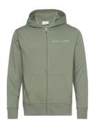 GANT Printed Graphic Full Zip Hoodie Grön