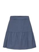 LMTD Nlfhill Linen Short Skirt Marinblå