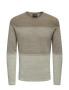 ONLY & SONS Onspanter Reg 12 Struc Crew Knit Noos Beige