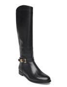 Lauren Ralph Lauren Brooke Burnished Leather Riding Boot Svart