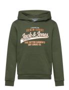 Jack & J S Jjelogo Sweat Hood 2 Col 24/25 Noos Mni Grön