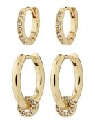 Pilgrim Scottie Recycled Earrings 2-In-1 Set Guld