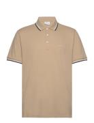 Lindbergh Polo Shirt With Contrast Piping Beige