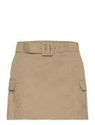 Mango Cargo Mini-Skirt With Belt Brun