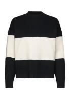 Mango Over D Striped Sweater Svart