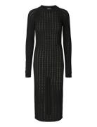 Rabens Sal R Cana - Square Knit Dress Svart