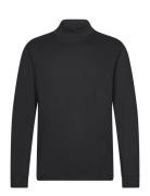 Mango Perkins Neck Long-Sleeved T-Shirt Svart