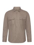 Mango Chest-Pocket Cotton Overshirt Beige