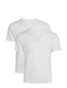 URBAN QUEST 2-Pack Men Bamboo V-Neck Undershirt Vit